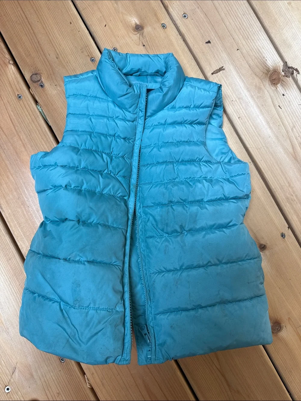 GAP Teal Quilted Puffer Vest